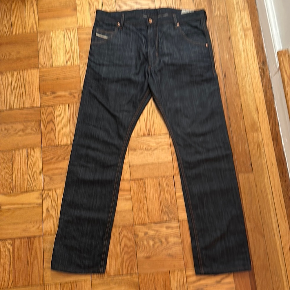 Diesel Jeans, Krooley Regular Slim Carrot, W34 L32, NWOT, Dark denim wash